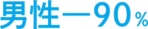 男性―90％